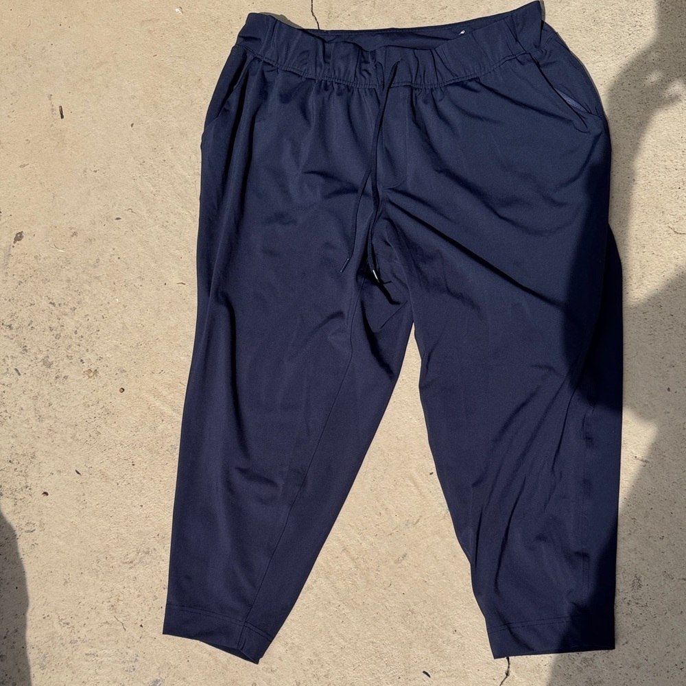Livi Active Lane Bryant navy blue sweatwicking ankle pants size 18/20